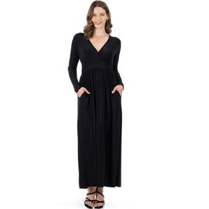 🆕 Long Sleeve V Neck Comfort Dress